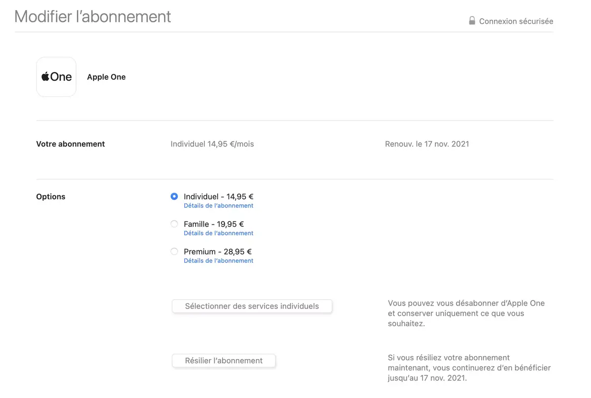 Apple One Premium est disponible en France (28,95€ par mois)