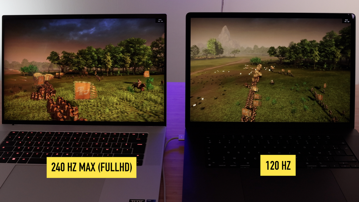 Test MacBook Pro M3 Max contre Razer Blade 16 i9 RTX 4080, le match !