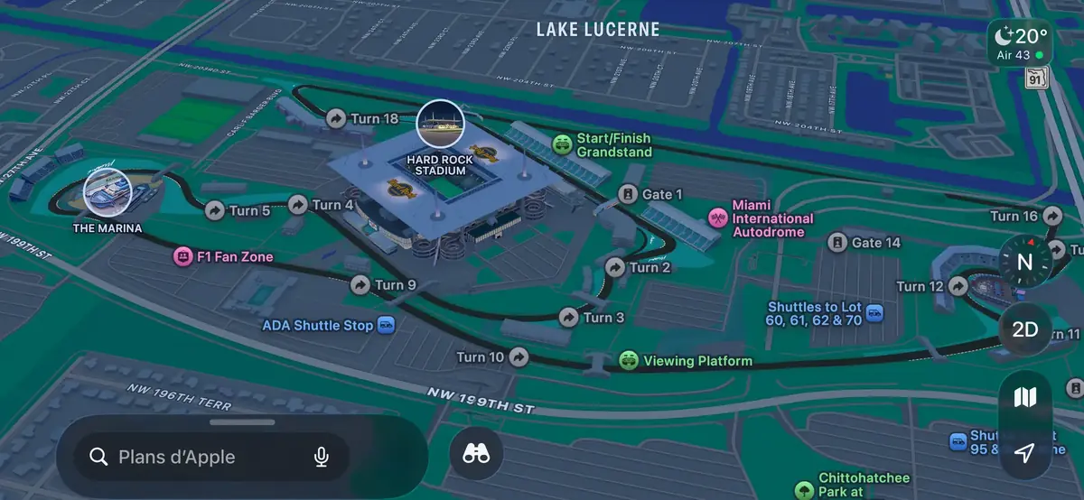 Apple Plans passe en mode Formule 1 pour le Grand Prix de Miami