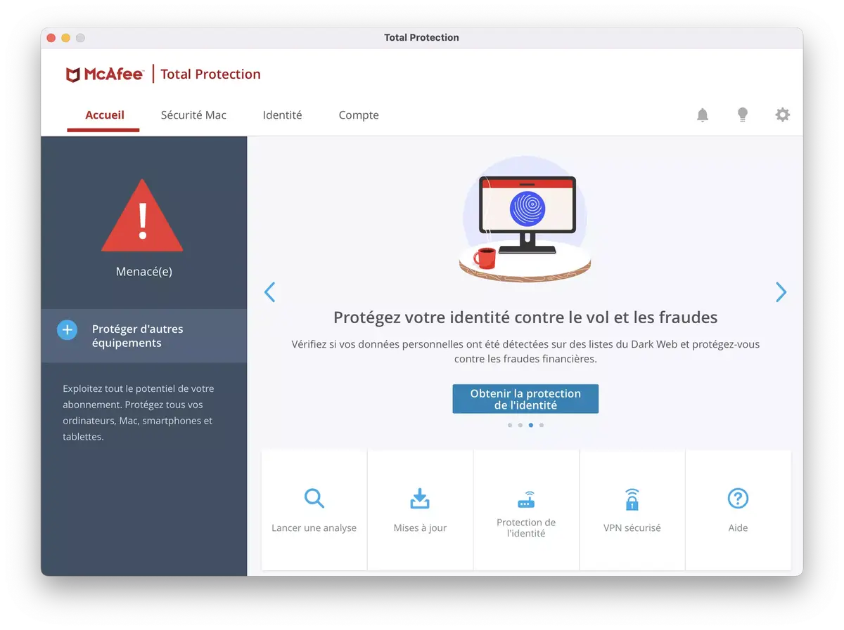 Antivirus McAfee pour le Mac : le test complet