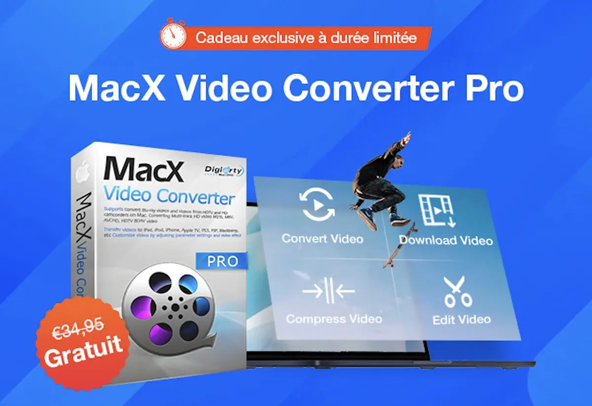 MacX Video Converter Pro (conversion de films 1080p/4k) offert aujourd'hui !