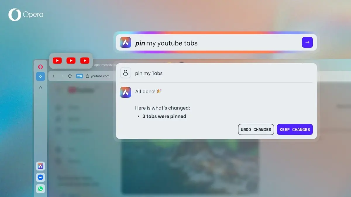 Opera Oneは、AIでタブ管理を後押しします