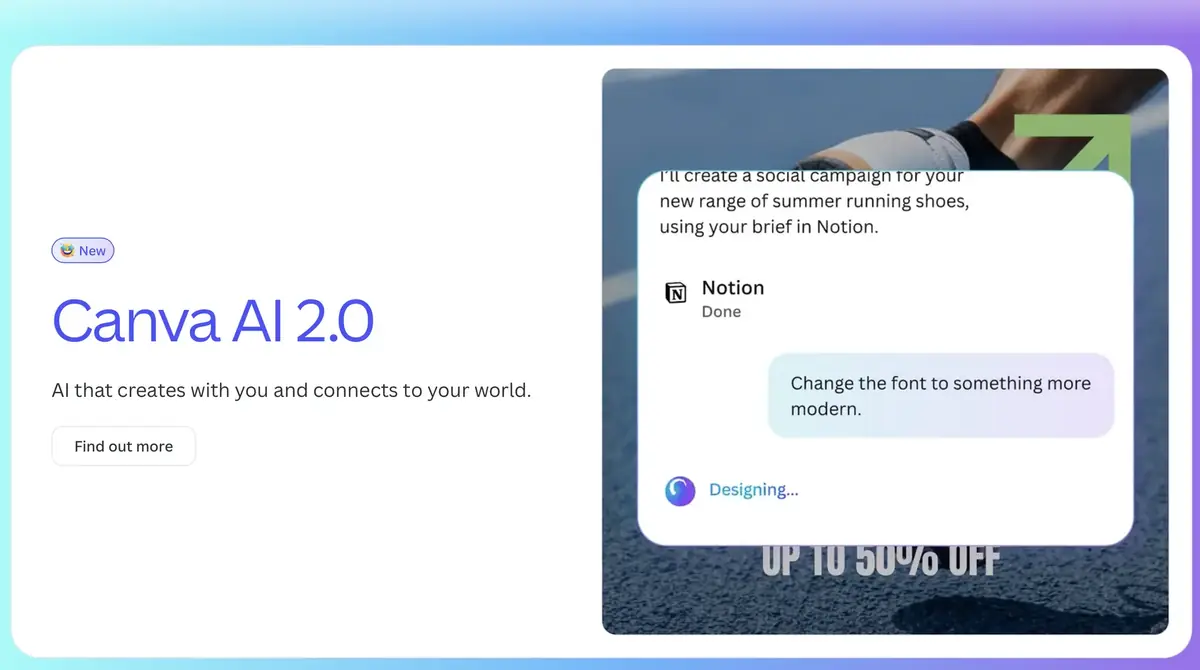 Canva passe &agrave; l&rsquo;IA agentique&nbsp;: cr&eacute;er visuels et design en quelques mots