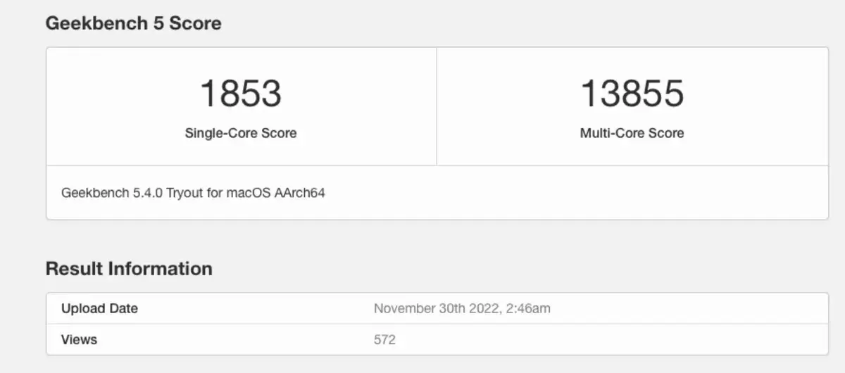 Un premier benchmark décevant pour la puce M2 Max ?