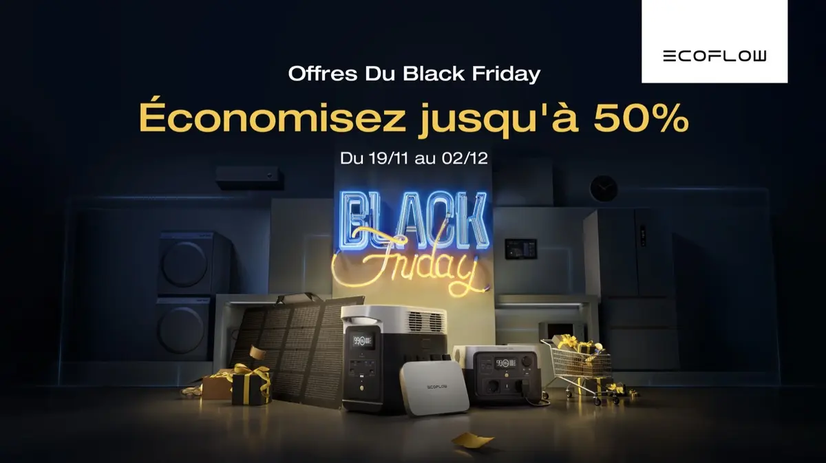 EcoFlow batteries panneaux solaires Black Friday promo pas cher