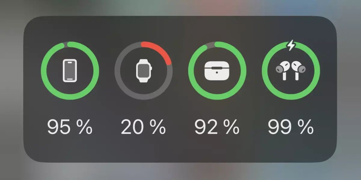 AirPods Pro 2: המארז מוצג בווידג'ט הסוללה, עם או בלי אוזניות