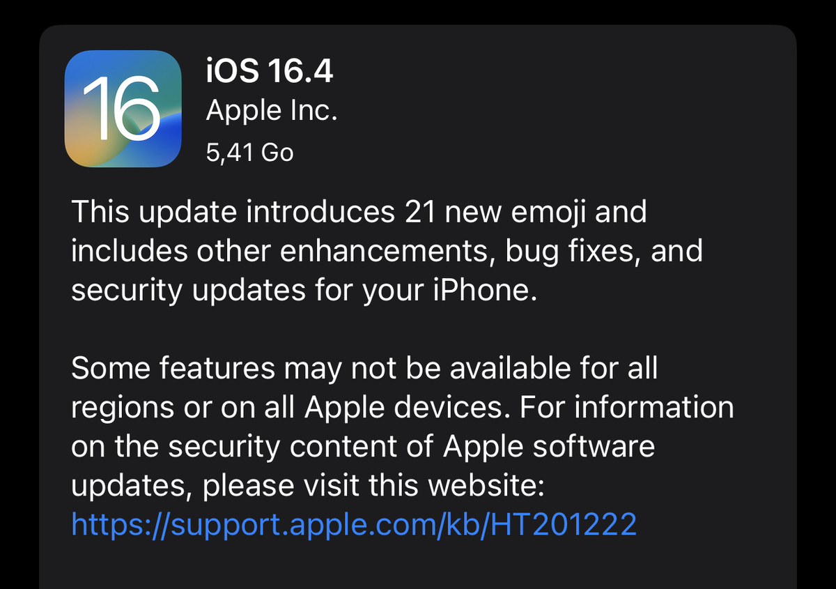 iOS 16.4 en approche, la Release Candidate déployée ce soir pour les développeurs