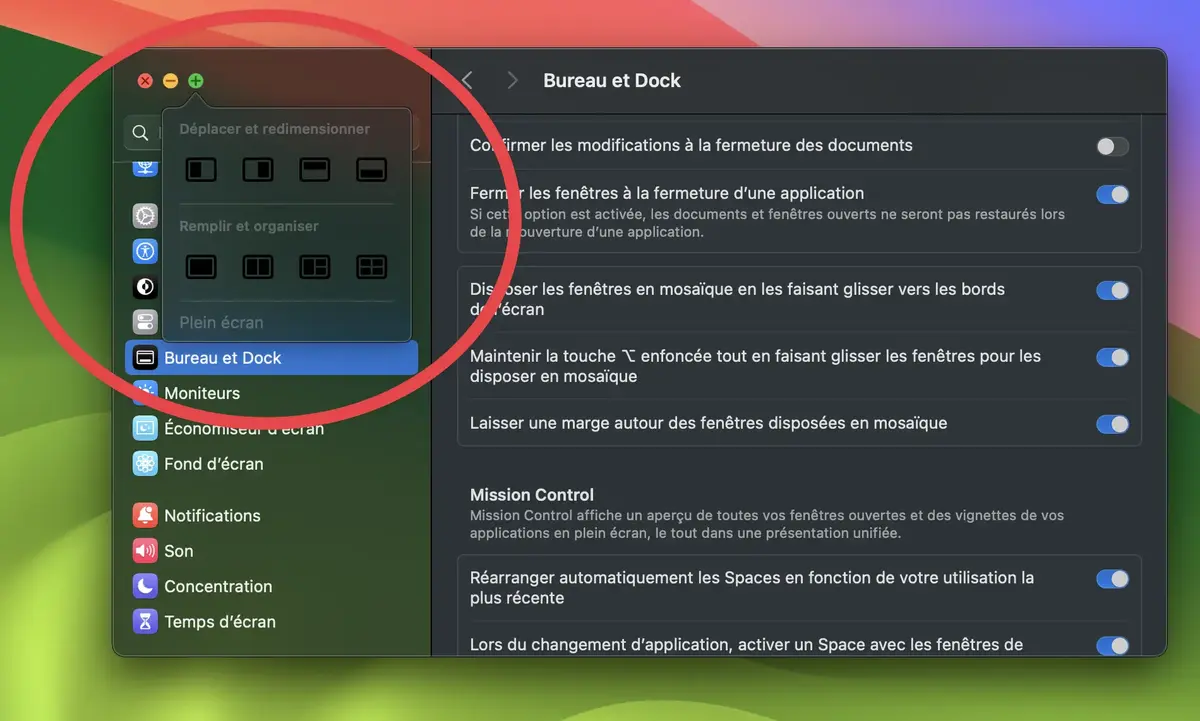 macOS Sequoia : comment fonctionne la mosaïque des fenêtres ?