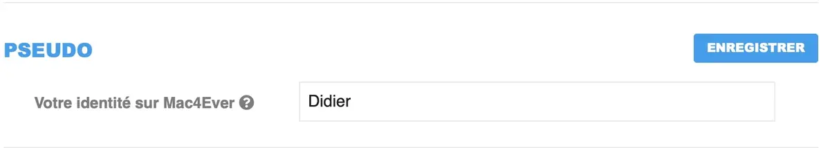 Vous pouvez désormais changer votre pseudo sur Mac4Ever