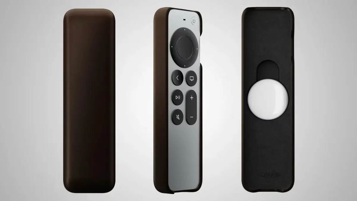 Nomad dévoile un étui en cuir pour la télécommande de l'Apple TV (avec un compartiment AirTag)