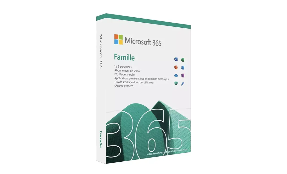 15 mois de Microsoft 365 Famille + McAfee à 75€ (-60%), Microsoft 365 Famille à 73€ (-26%)