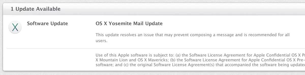 Mise à jour de Mail pour OS X Yosemite DP et Public Beta