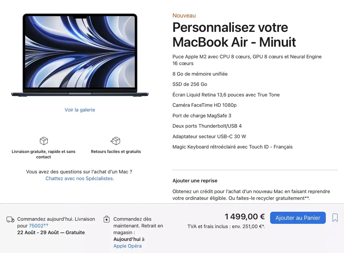 Apple lutte toujours avec les délais de livraison (jusqu'à 12 semaines pour certains Mac studio)