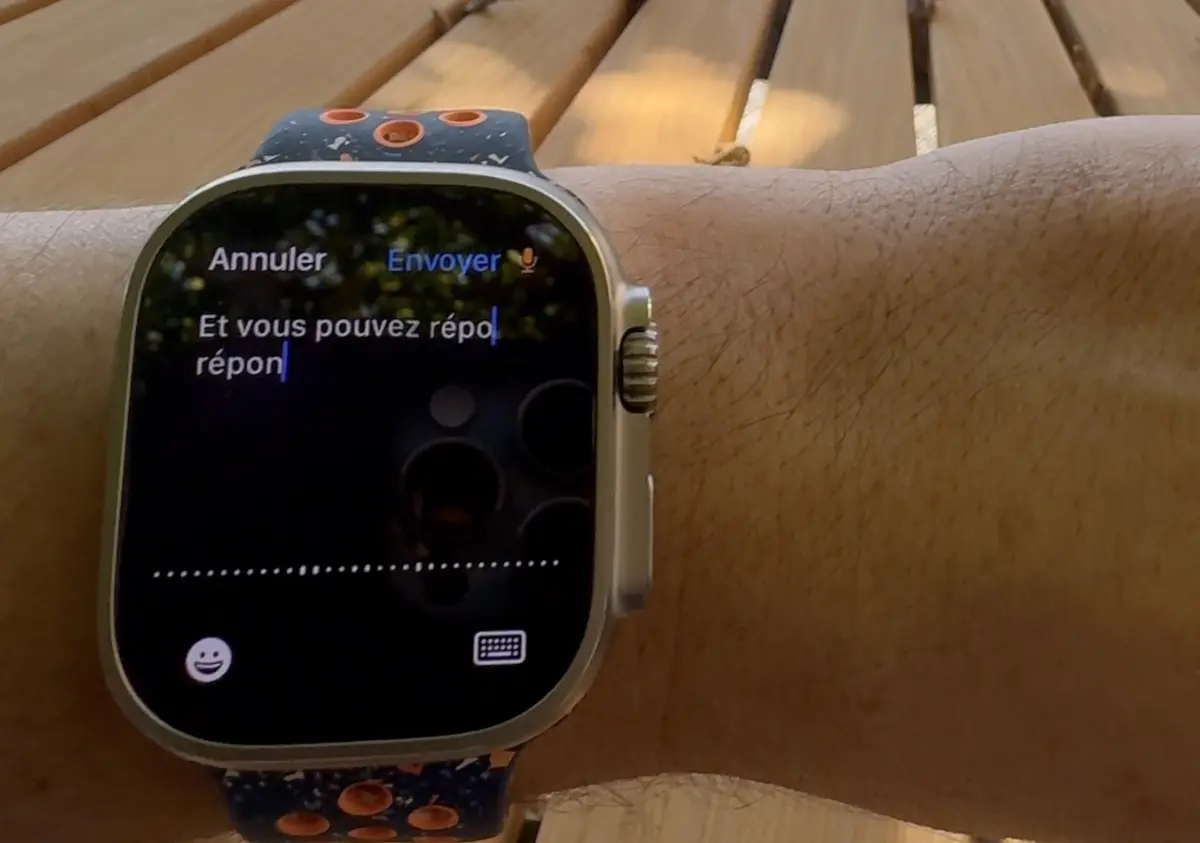 Test : toucher deux fois de l'Apple Watch Ultra 2