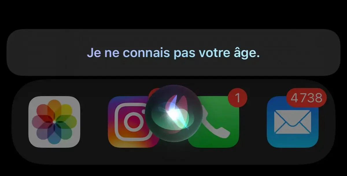 Et chez vous, Siri bloque aussi sur votre âge ?