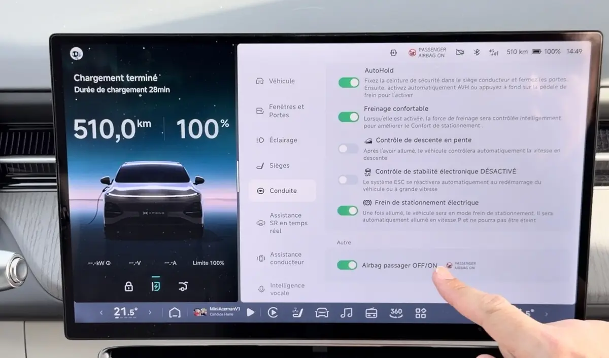 Test des &eacute;crans du XPeng G6 2026&nbsp;: sentinelle, XCombo... &agrave; la hauteur de Tesla&nbsp;!
