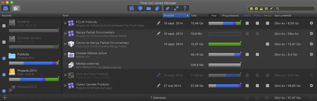 Final Cut Library Manager passe en version 2.60