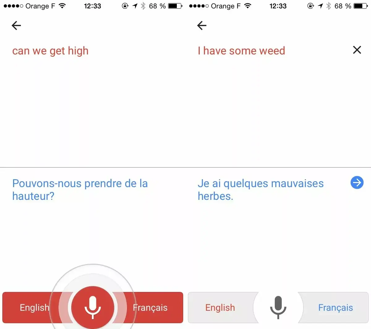 Google Traduction ne vous sera d'aucune aide pour trouver de la drogue