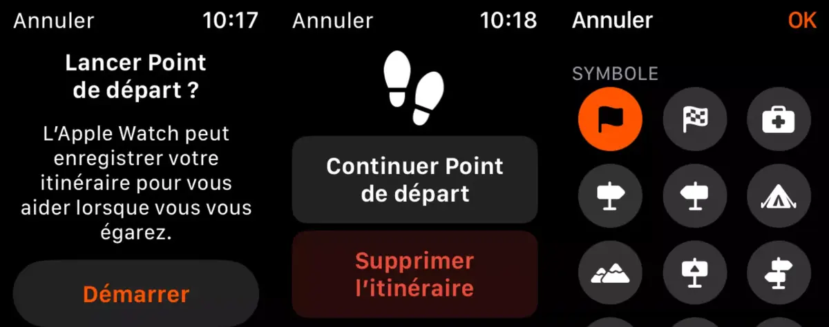 watchOS 9 améliore sa boussole (points de repère, enregistrement de l'itinériare)