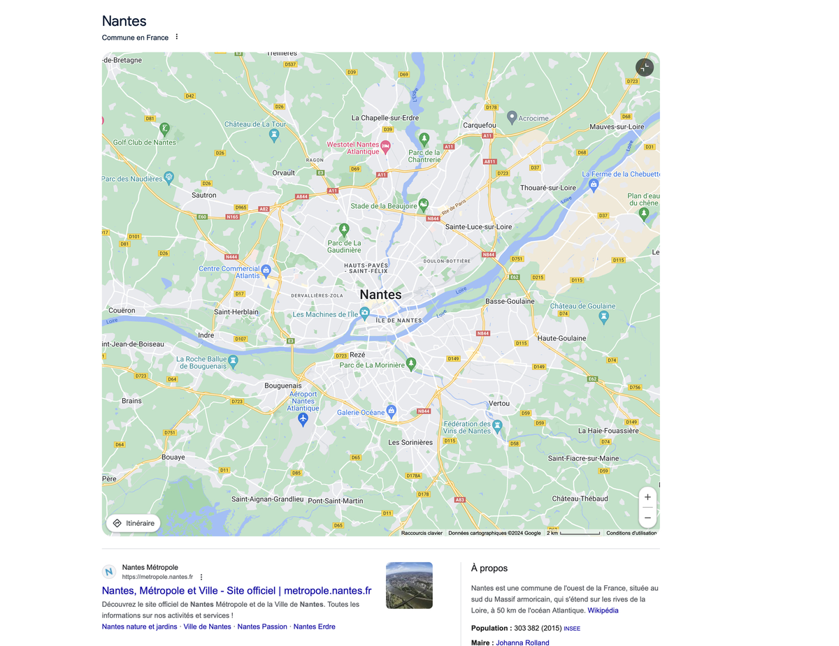 Google Maps de retour dans la recherche Google ?