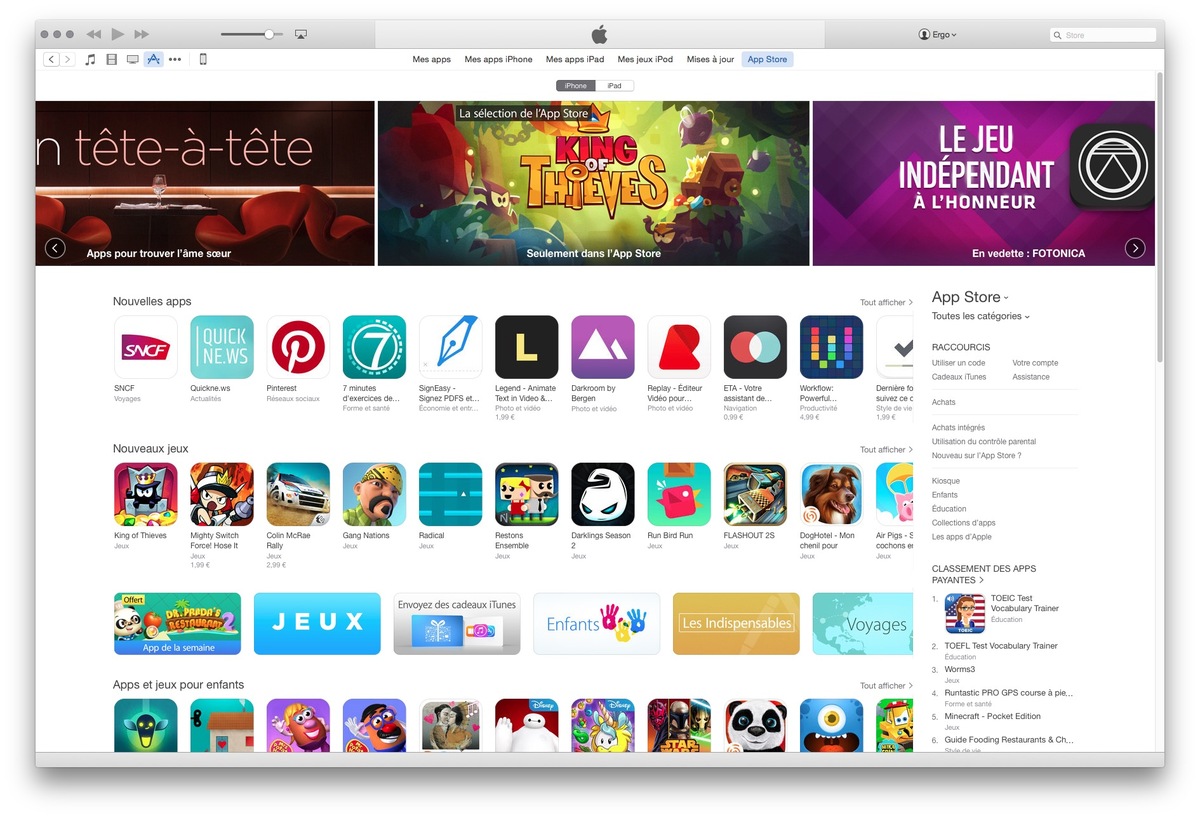 App store : Apple augmente la taille des Apps à 4Go