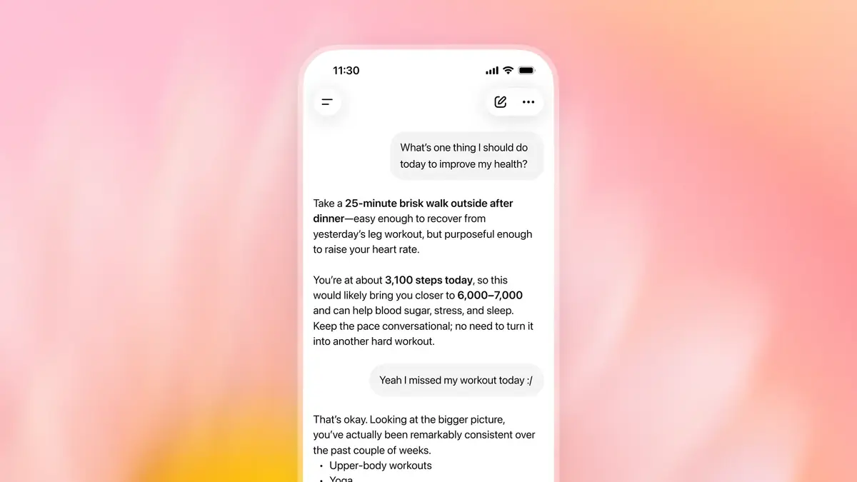 ChatGPT veut (encore) se connecter &agrave; l&rsquo;app Sant&eacute; de votre iPhone&nbsp;: accepteriez-vous&nbsp;?