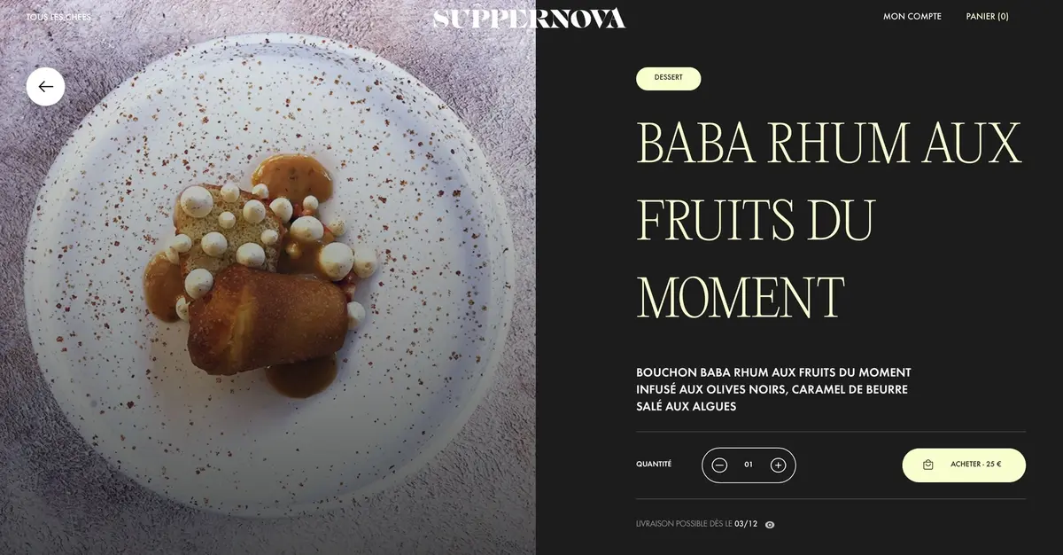 Suppernova, le "UberEats" de la grande gastronomie !