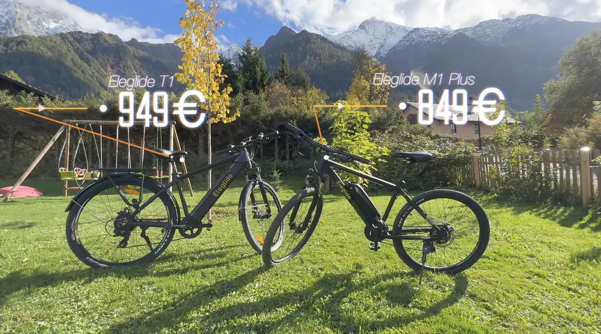 Test Eleglide T1 et M1 Plus : que valent ces VTT & VTC électriques à 800/900€ ? (Test à Chamonix)