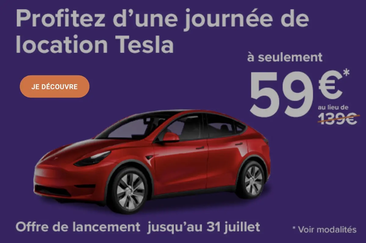 Carrefour proposera fin juin, des Tesla Model 3 et Y dès 59€ par jour