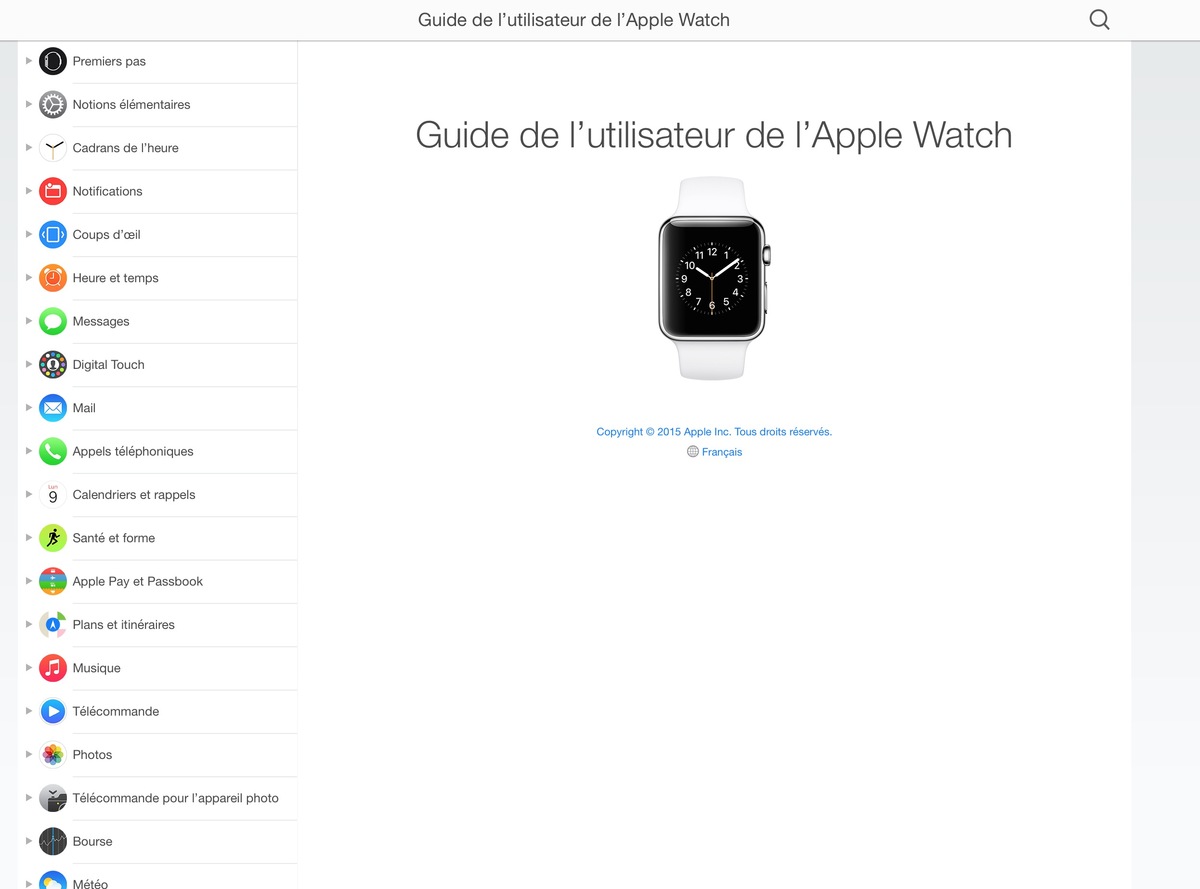 Le guide de l'utilisateur de l'Apple Watch est en ligne !