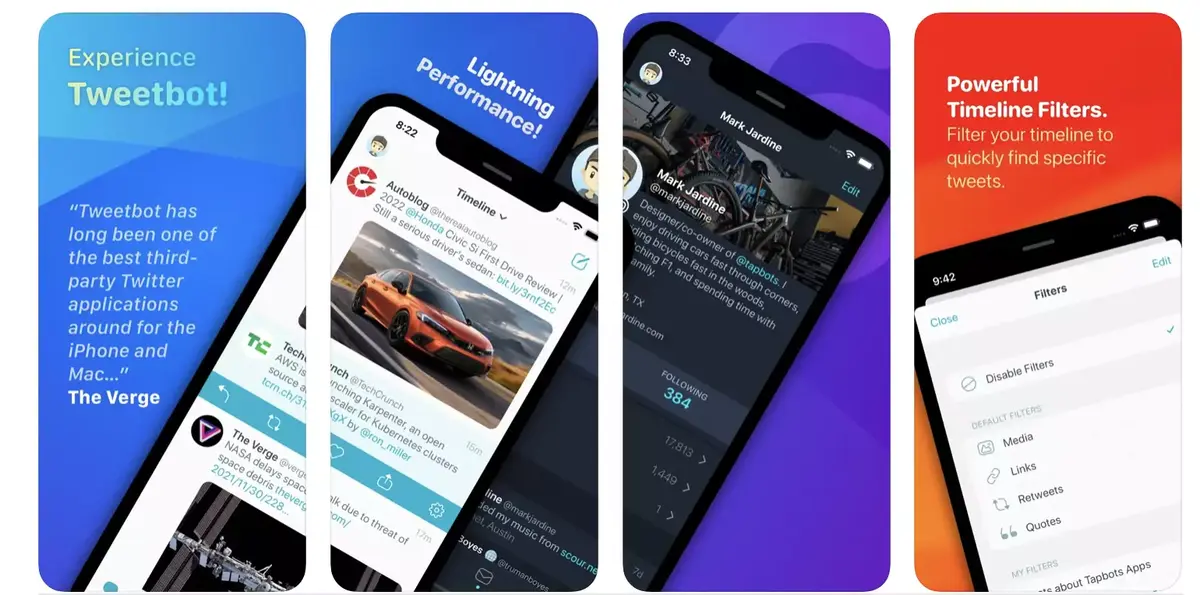 Pour 2022, Tweetbot s'offre un petit relooking sur iOS (nouvelle page profil, widget...)