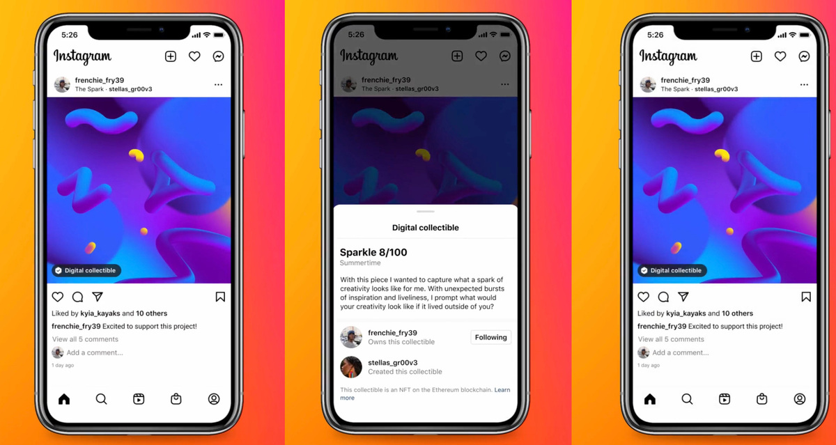 Instagram se lance dans les NFT !
