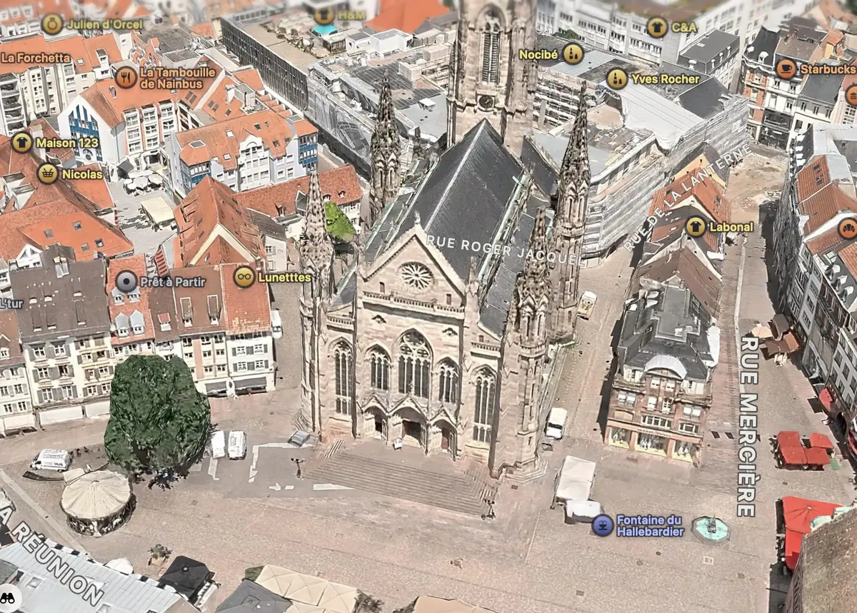 Apple Plans&nbsp;: Mulhouse passe enfin en 3D avec le survol Flyover