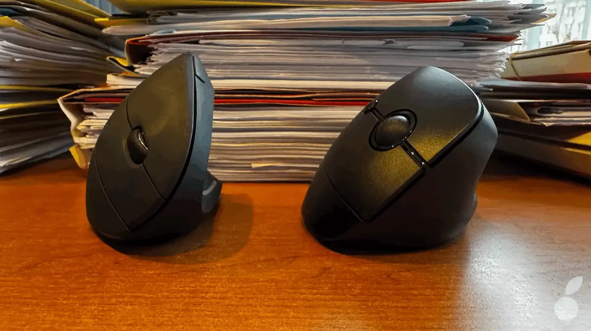 Souris ergonomique Anker à gauche, Seenda MOU200 à droite