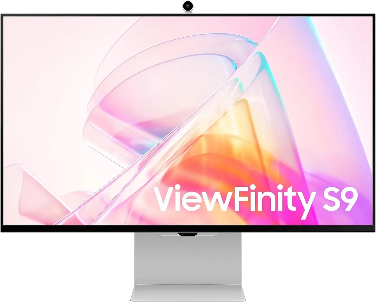 Le Samsung ViewFinity S9, bonne alternative à l'Apple Studio Display. La webcam est heureusement détachable.