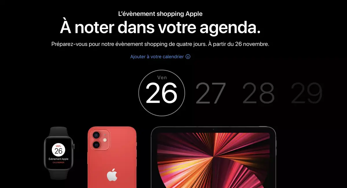 Apple fait aussi son Black Friday (du 26 au 29 novembre 2021) #BlackFriday