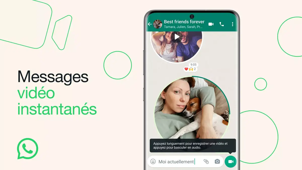 WhatsApp lance ses messages vidéos (comme FaceTime sous iOS 17) !