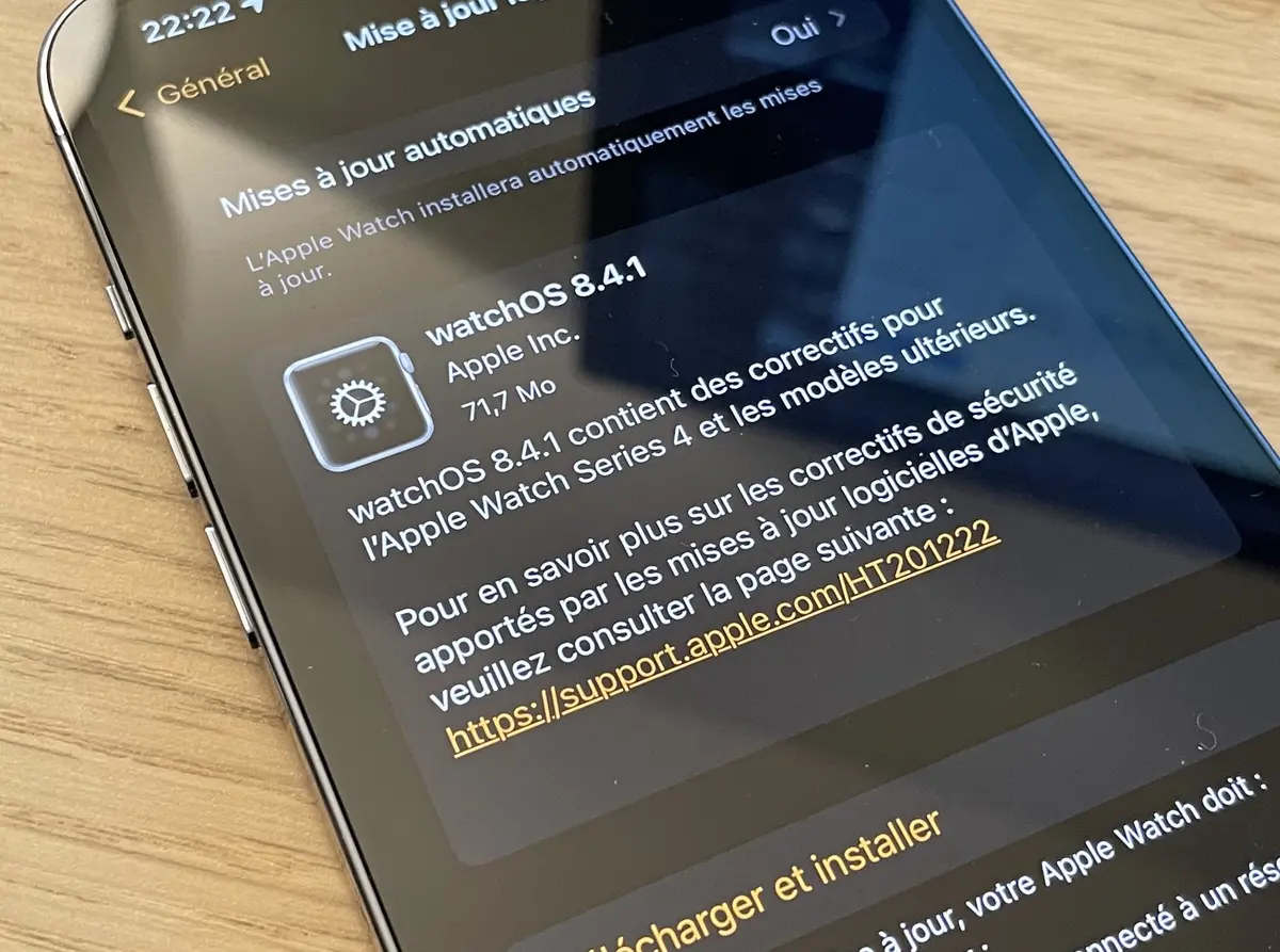 wachOS 8.4.1 corrige un bug sur la Series 4 et +