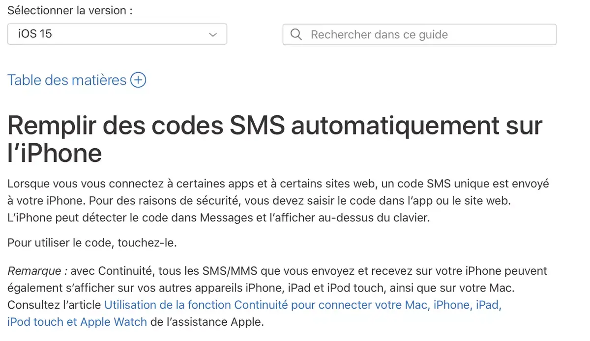 Apple désactive le Remplissage Automatique de certains SMS pour bloquer les hameçonnages