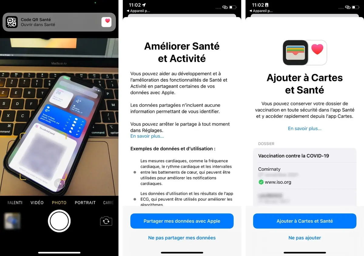 iOS 15.4 permettra d'ajouter son certificat de vaccination COVID19 à Santé et Wallet  