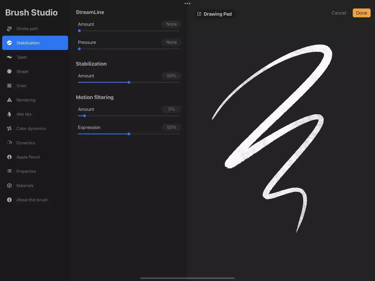 iPad : Procreate passe en version 5.2 (peinture 3D, studio d'éclairage, stabilisation des traits, assistant de page, accessibilité...)