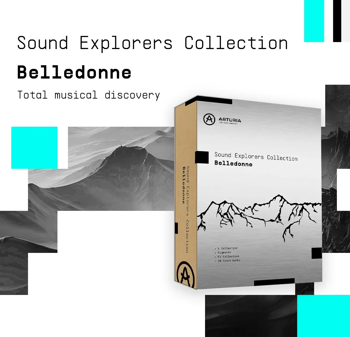 La Sound Explorers Collection Belledonne regroupe l'ensemble des logiciels d'Arturia