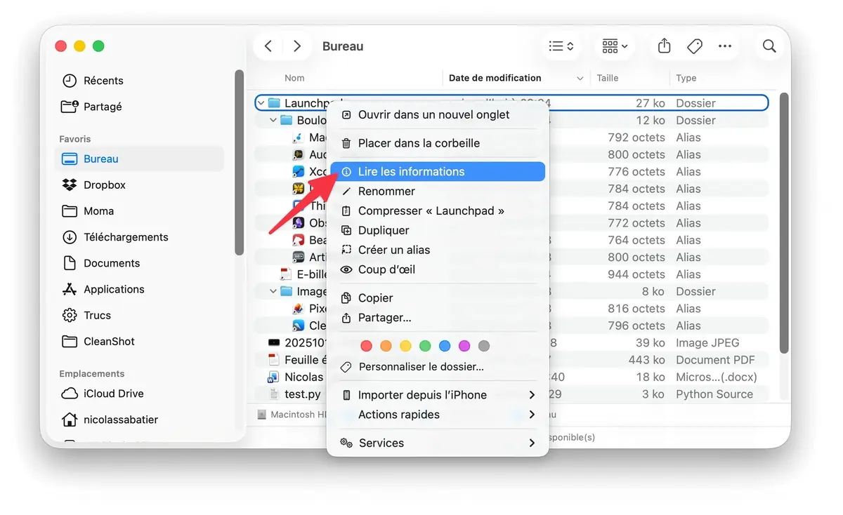 Grâce à Tahoe, vous pouvez facilement changer l'icône d'un dossier.