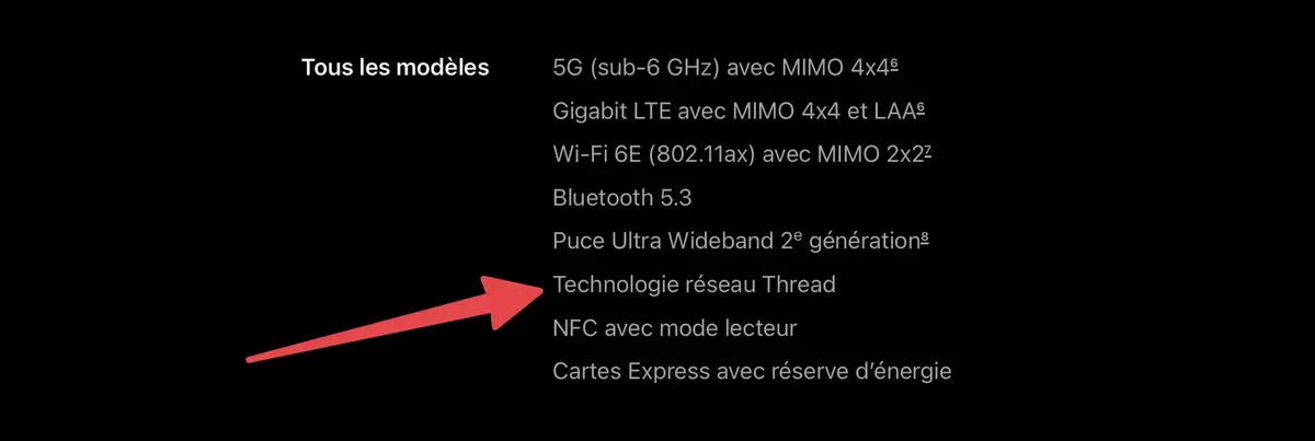 La fiche technique officielle des iPhone 15 Pro