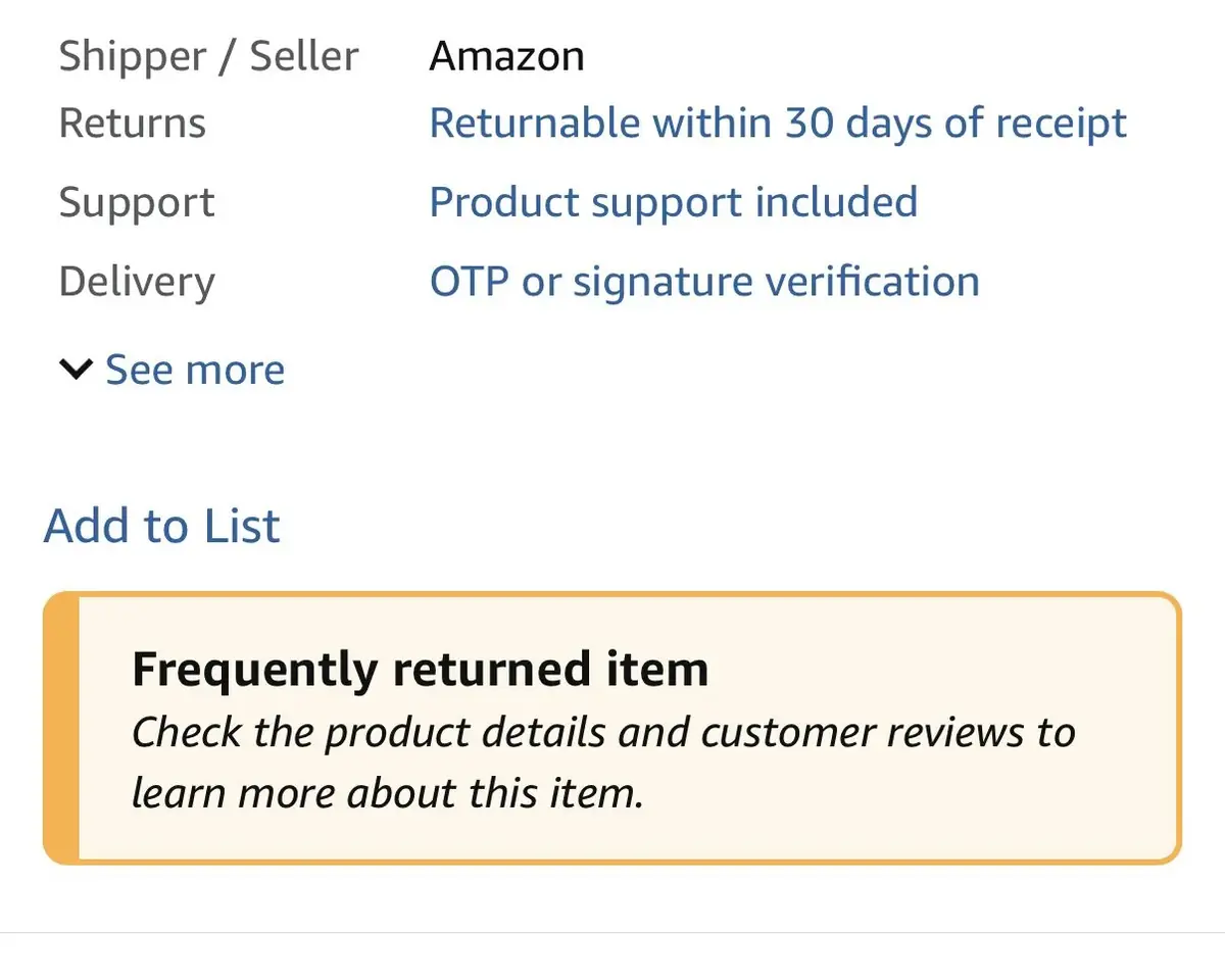 L'iPhone Air est le seul iPhone &eacute;tiquet&eacute; "produit fr&eacute;quemment retourn&eacute;" sur Amazon