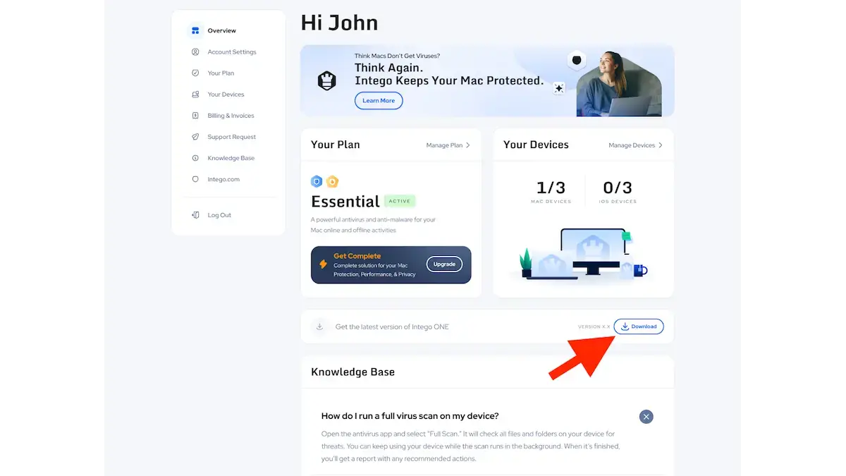 T&eacute;l&eacute;chargement Intego ONE