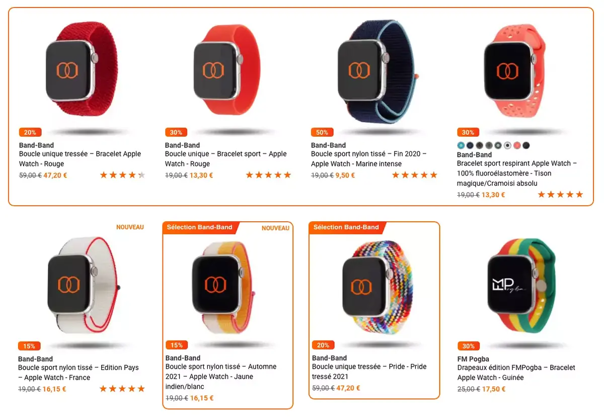 Soldes : jusqu'à 50% de réduction sur les bracelets Band-Band pour Apple Watch