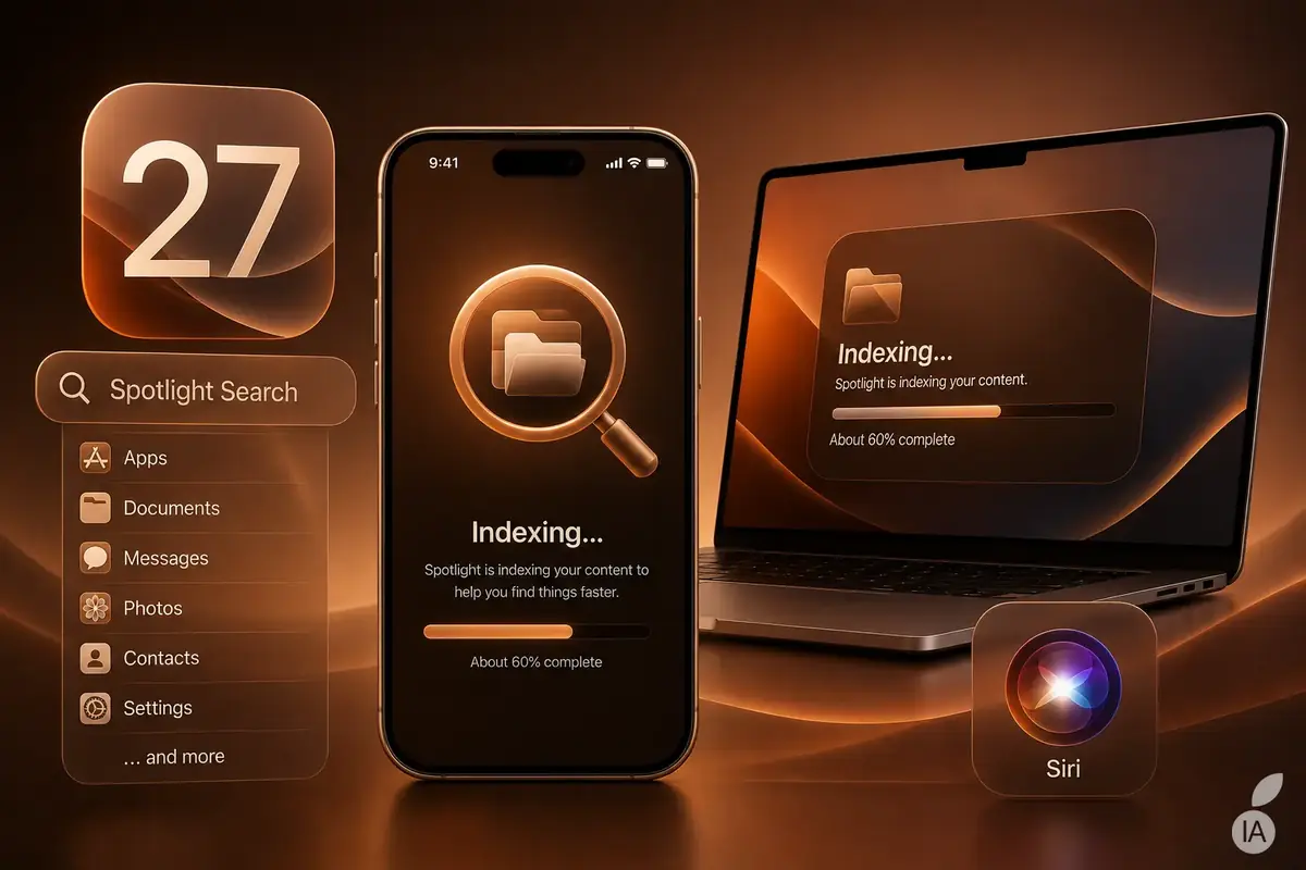 iOS 27 indexation spotlight