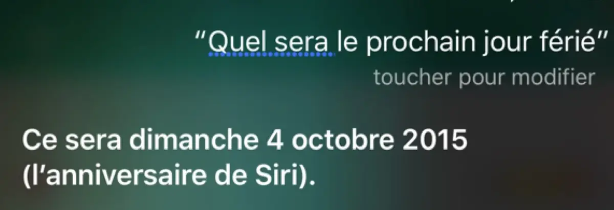 L'image du jour : bon anniversaire Siri ! (qui ne manque pas d'humour)