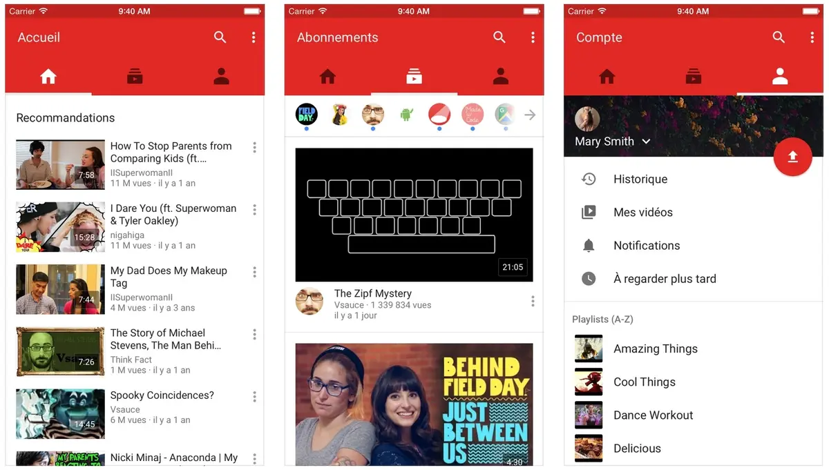 Le Material Design de YouTube n'enchante pas les utilisateurs d'iOS